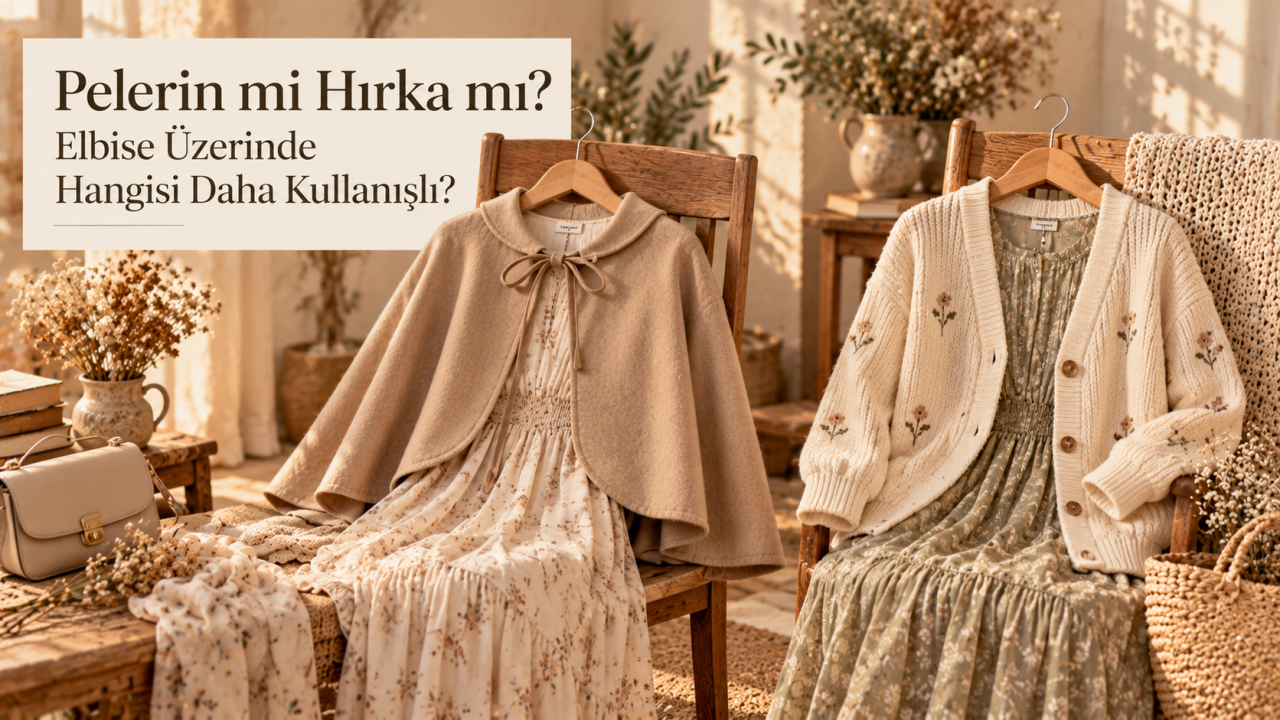 Pelerin mi Hırka mı? Elbise Üzerinde Hangisi Daha Kullanışlı?